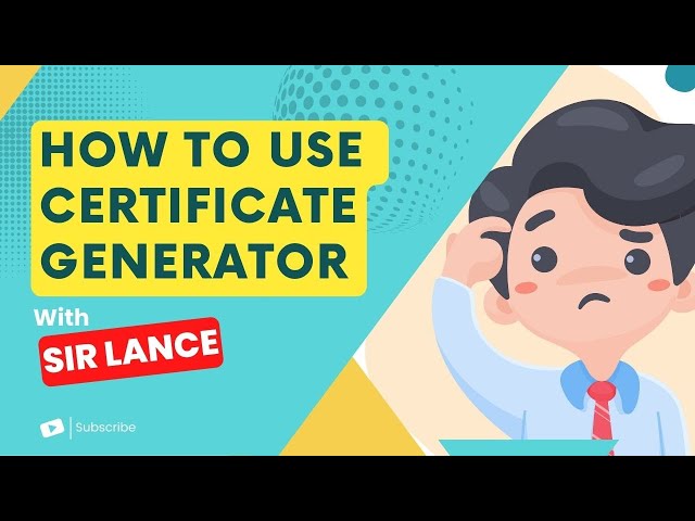 Sir Lance Certificate and Diploma Generator v3