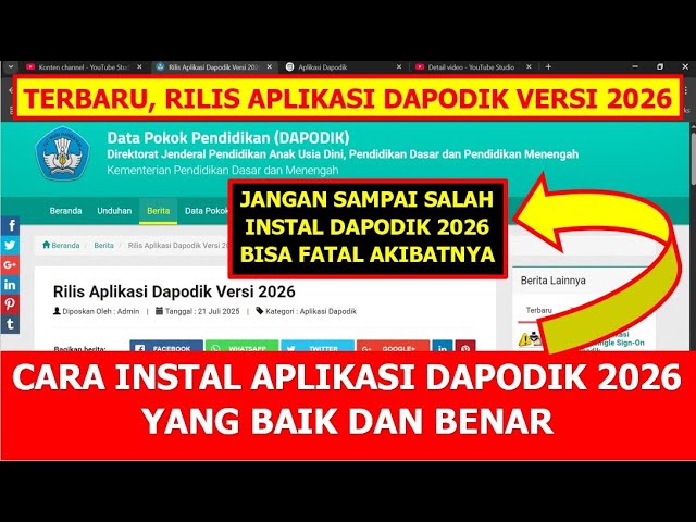 HOW TO PROPERLY AND CORRECTLY INSTALL THE DAPODIK 2026 APPLICATION