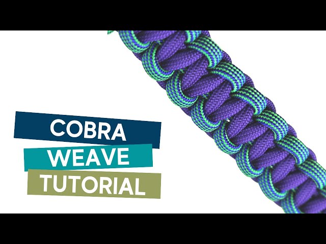HOW TO DO A COBRA WEAVE (SOLOMON BAR) PARACORD TUTORIAL