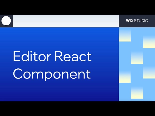 Create Editor React Component Extension