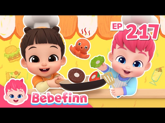 The Restaurant Play Song 🍕🍔 | EP217 | What Would You Like to Order? | Bebefinn Nursery Rhymes