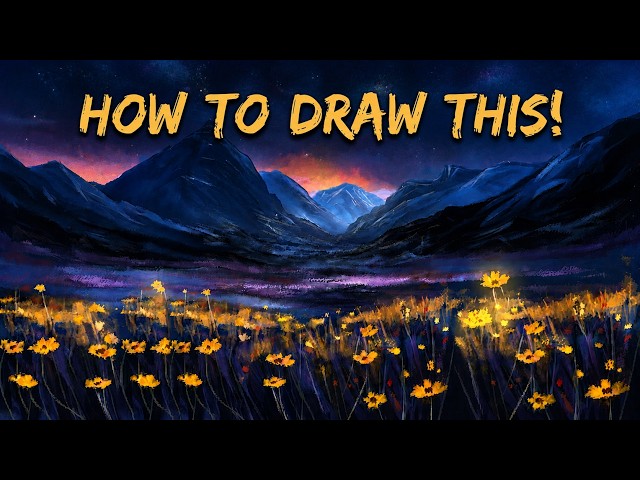 Digital Landscape Painting Tutorial in Ibis Paint