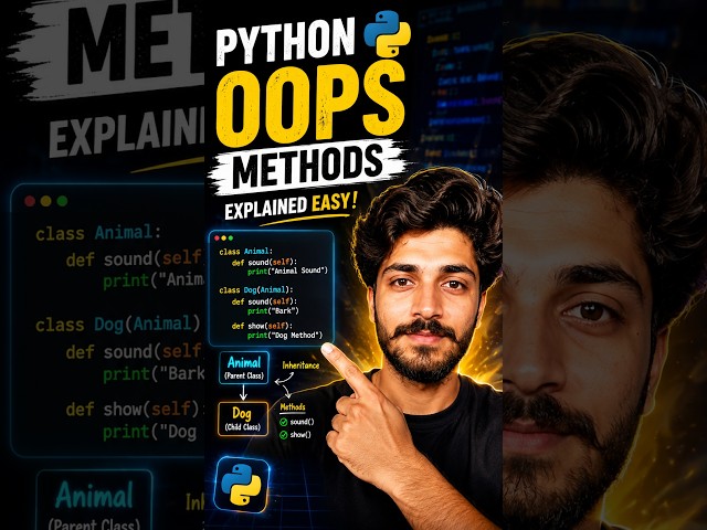 Python OOPs Methods Explained in Telugu | Python Methods for Beginners #coding  #pythontelugu