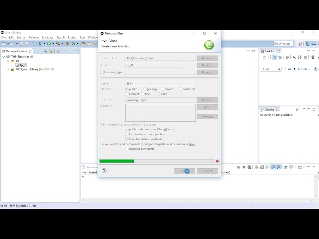 Java en Eclipse 01 -  Crear proyecto, package y clase
