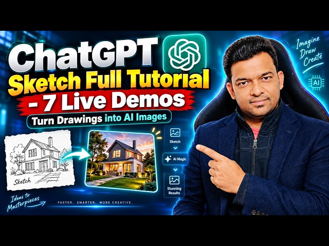 ChatGPT Sketch Tutorial  - Turn Drawings into AI Images – 7 Live Demos | ChatGPT Sketch to AI Image