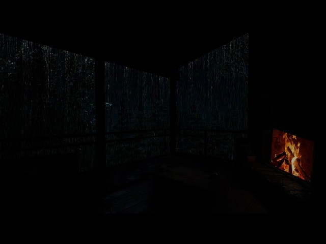 BEST Sounds SLEEP⛈️😴Heavy Rain - Thunderstorm Sounds in Mountain at Night🎧For Rest, Meditation