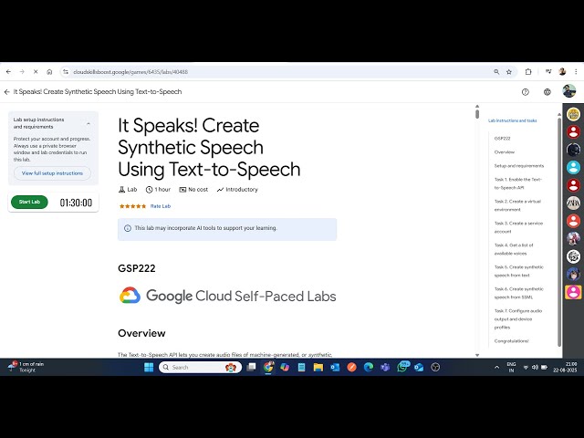 [NEW 2025] It Speaks! Create Synthetic Speech Using Text-to-Speech || Updated Lab Solution
