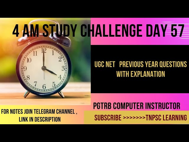 PGTRB COMPUTER INSTRUCTOR Crash Course Day 57 |Previous year questions with explanation| NET |GATE