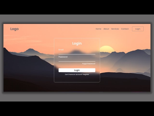How to Create Background Blur Login Page Backdrop Filter Using HTML & CSS | #login_form #html #css