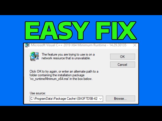 How To Fix The Feature You Are Trying To Use Is On A Network Resource That Is Unavailable Error