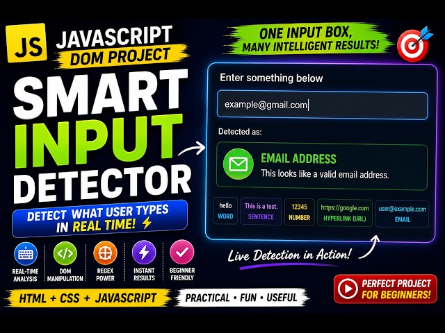 Build a Live Input Analyzer Using JavaScript | DOM Manipulation