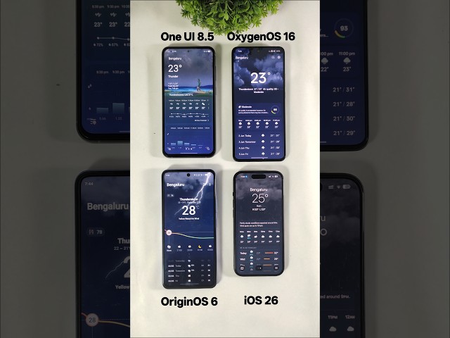 One UI 8.5 or OxygenOS 16 or OriginOS 6 or iOS 26 Weather Widget Rain Effect ?