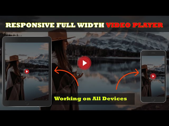 How To Make Responsive Full Width Video Player Using HTML CSS And JS | CSS Pulse Effects #js-player