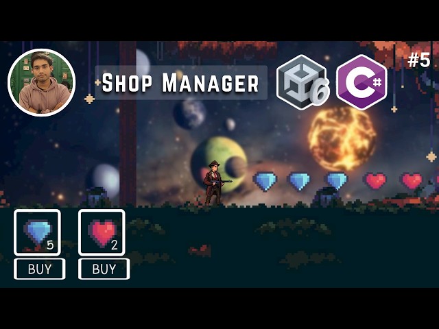 Shop Manager in Unity - Beginner Unity Tutorial | Shop System in a 2D Game with Unity & C# Coding
