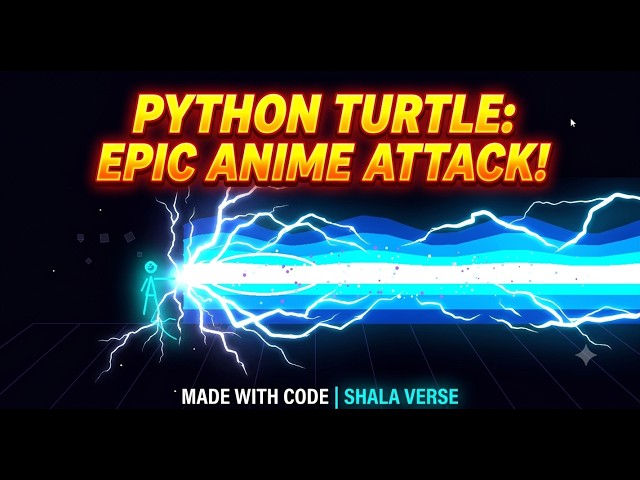 Epic Anime Attack Animation in Pure Python Turtle! 💥 | Celestial Annihilation
