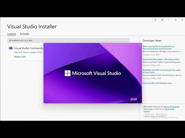 Download and Install Visual Studio and Create the first C# program in 2026