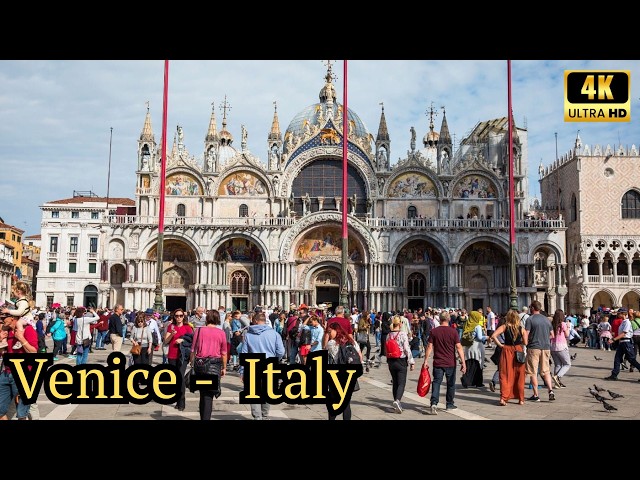 Exploring St. Mark's Square: A Beautiful Venice Walking Tour (4K)