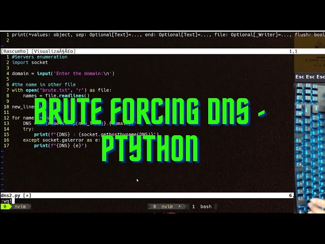 ASMR Programming - DNS Bruteforcing with python - no talking