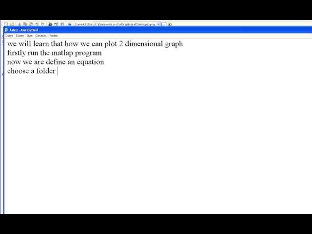 2D plotting graph in matlab
