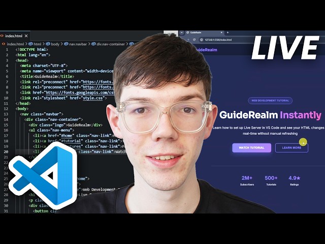 How To Get Live HTML Preview In VS Code -  Tutorial