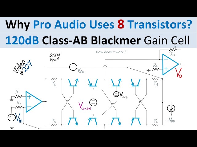 Why Pro Audio Uses 8 Transistors? 120dB Class-AB Blackmer VCA