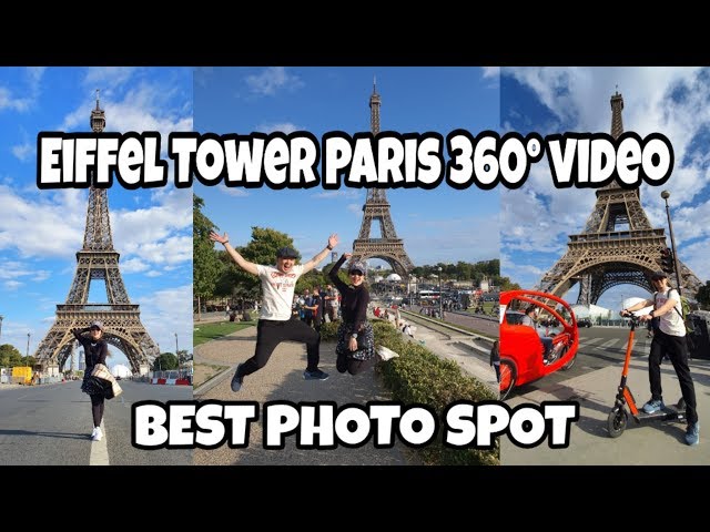 Eiffel Tower in 360° view from Palais de Chaillot