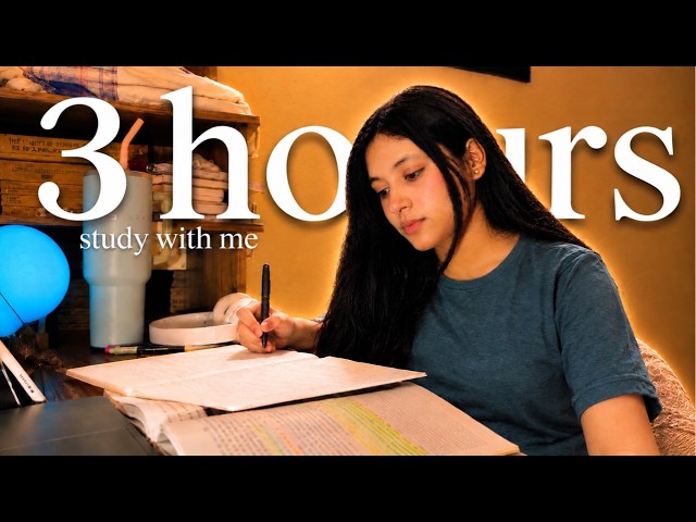 LIVE 🛑 | Study With Me 📚 | Cozy Ambience & Rain Sound ✨| 60/10 Pomodoro | Student 💕