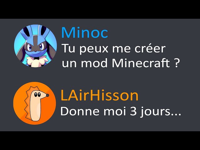 Ce Youtubeur m'a défié de lui créer un Mod Minecraft...
