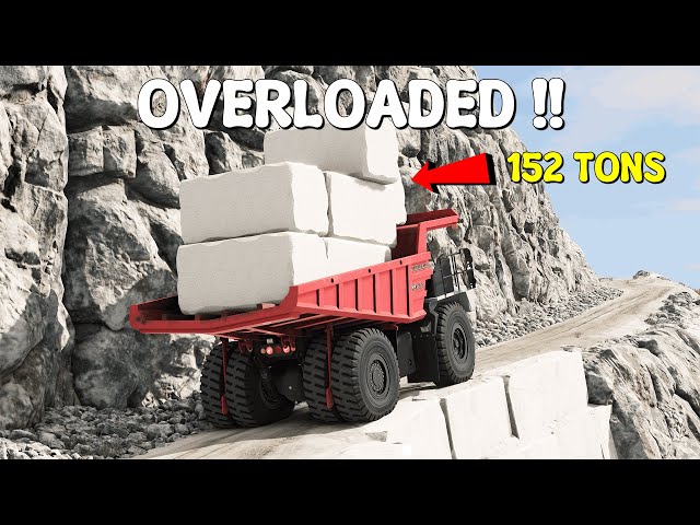ALMOST DIED!! | Hirochi HT-55 OVERLOADED Marble Transport | BeamNG.Drive Cinematic
