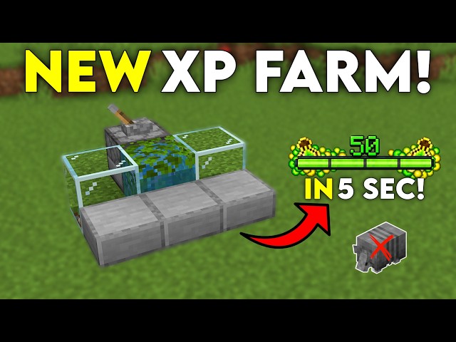 NEW XP FARM in Minecraft Bedrock Edition Tutorial (26.1/1.21+)