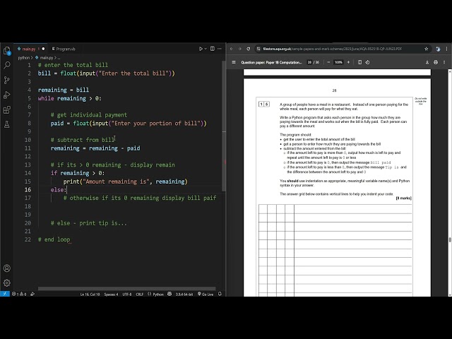 AQA Jun 23   Paper 1 Q15   Python