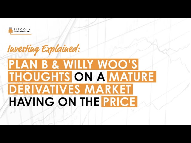 Explained: Plan B & Willy Woo’s Thoughts on a Mature Derivatives Market Having on the Price