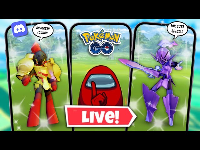 14k Subs Special Live! New Season in Pokemon Go | Playing Among us | New Discord Server is Ready