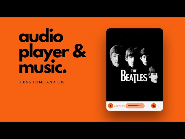 How To Create Audio Player Using HTML And CSS Only | HTML CSS Tutorials For Beginner
