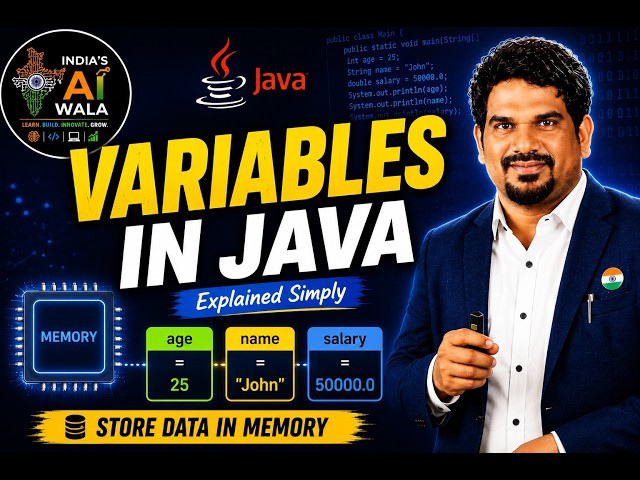 Variables in Java | Java Variables Explained for Beginners | Core Java with Agentic AI