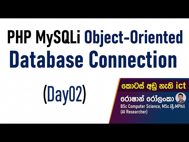 PHP Database Connection - MySQLi DAY 02