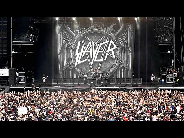 SLAYER DRUM CAM FOOTAGE, ALTER OF SACRIFICE/JESUS SAVES - SOUNDWAVE FESTIVAL '13