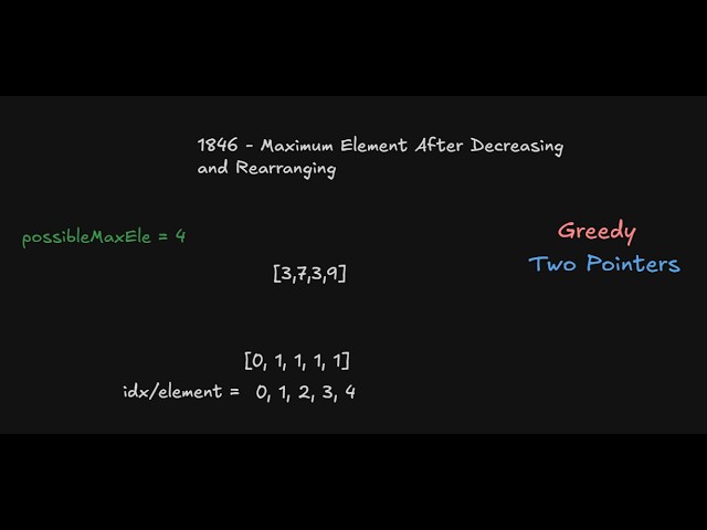 Leetcode 1846 - Maximum Element After Decreasing and Rearranging