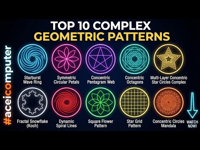 #Mandalaaceicomputer   Advance Geometric Design & Complex Patterns Tutorial in Python/Design