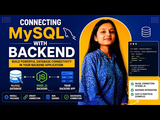 How to Connect MySQL with Node.js Backend | MySQL Database Connection Using Node.js| Lecture 29