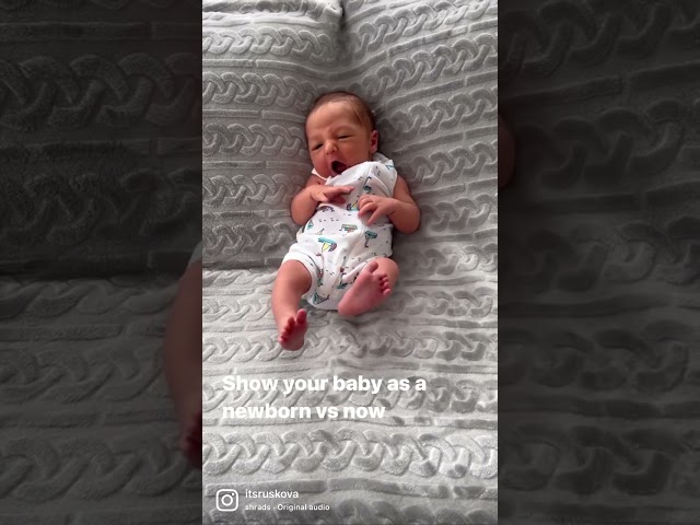 Newborn vs now 👶🏼 Same outfit 4 months later