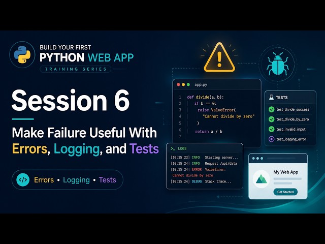 Session 6: Make Failure Useful With Errors, Logging, and Tests