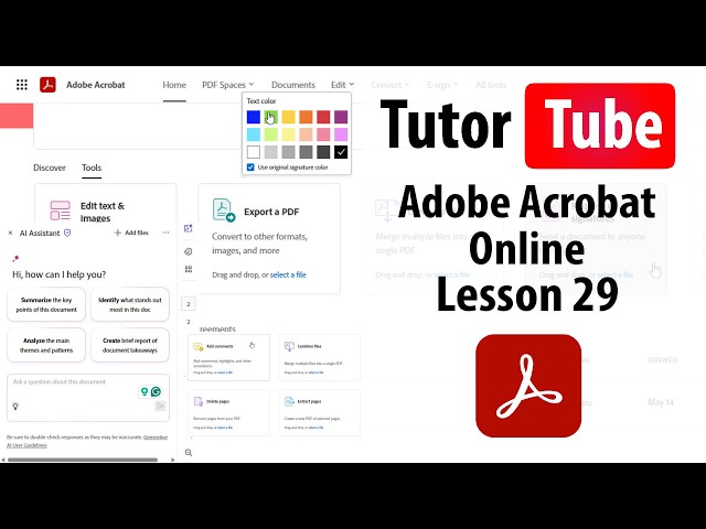 Adobe Acrobat Online - Lesson 29 - Generating Presentation with Content uploaded in PDF Spaces