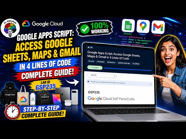 Google Apps Script: Access Google Sheets, Maps & Gmail in 4 Lines of Code | AUG 2026 #GSP235