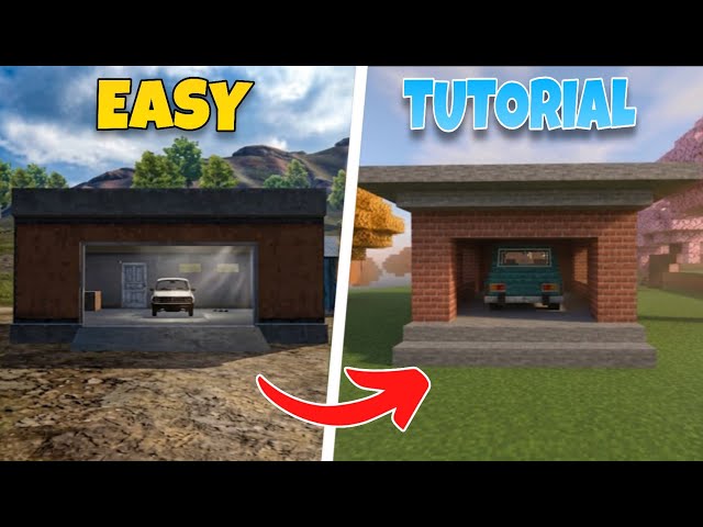 How to Build a PUBG Garage in Minecraft! 🔥 | Minecraft Tutorial