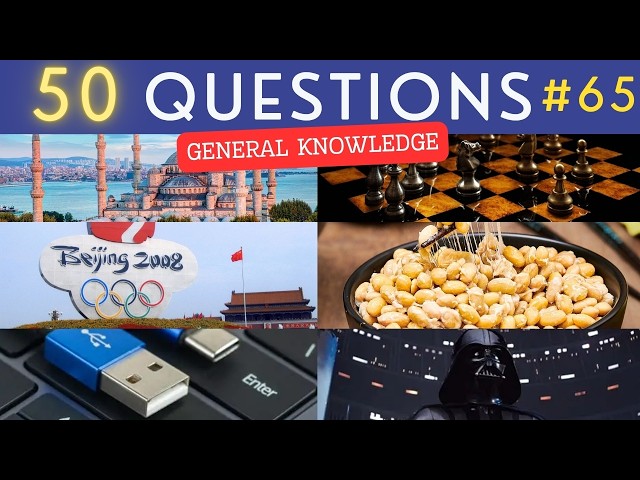 The General Knowledge Quiz #65 ¦ 50 Trivia Questions - Pub Quiz