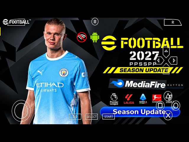 eFootball PES 2027 PPSSPP Android Offline 2026/27 Season Update PS5 Camera 60+ Stadiums HD