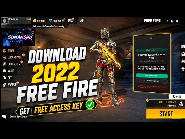 🔥 How To Download 2022 Free Fire | Free Access Key! 😱 | Rzim Server Free Fire 2022
