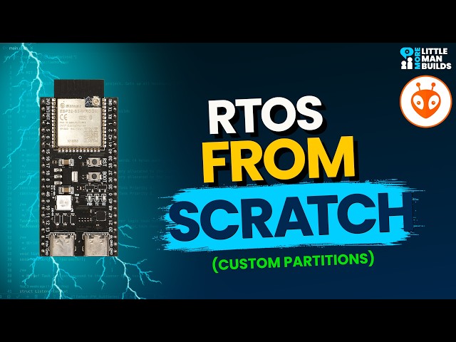 How to create an ESP32 project using CUSTOM PARTITIONS and RTOS.