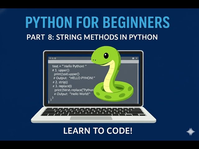 Part 8: String Methods in Python (Beginner Friendly Explanation)